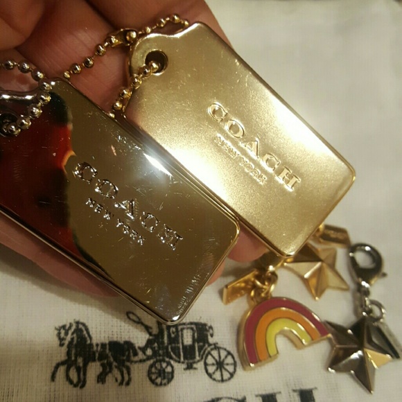 Heavy Gold Metal COACH Hang Tag -NEW - Picture 6 of 7